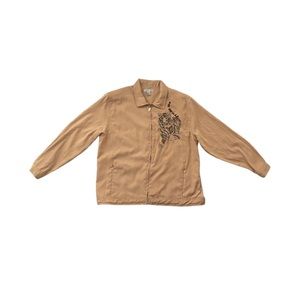 Vintage Tan Tiger Print Jacket Size XL